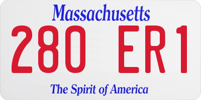 MA license plate 280ER1
