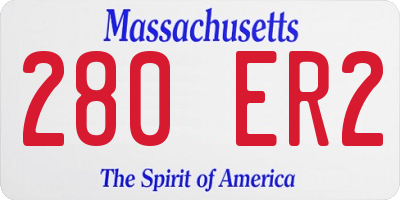 MA license plate 280ER2