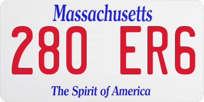 MA license plate 280ER6