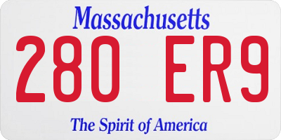 MA license plate 280ER9