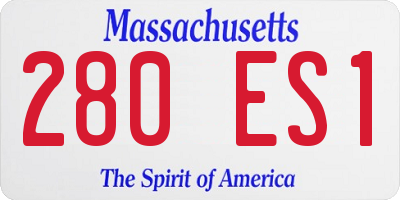 MA license plate 280ES1