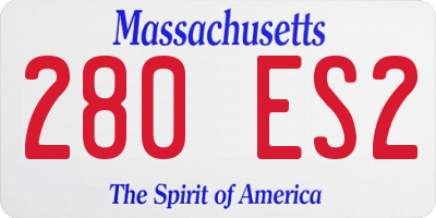 MA license plate 280ES2