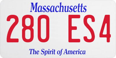 MA license plate 280ES4