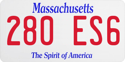 MA license plate 280ES6