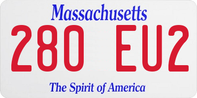 MA license plate 280EU2