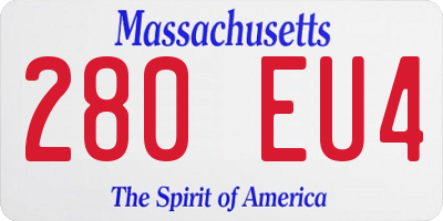 MA license plate 280EU4
