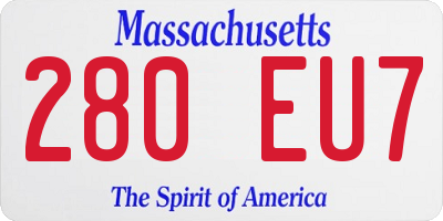 MA license plate 280EU7
