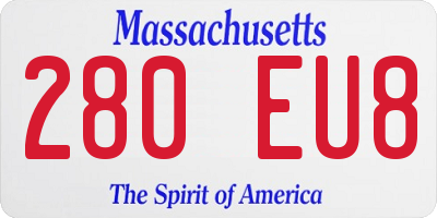 MA license plate 280EU8