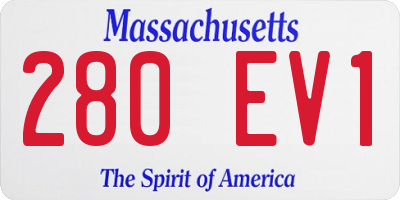 MA license plate 280EV1