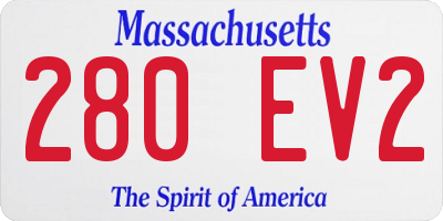 MA license plate 280EV2