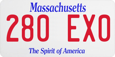 MA license plate 280EX0