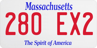 MA license plate 280EX2