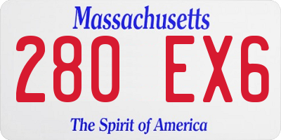 MA license plate 280EX6