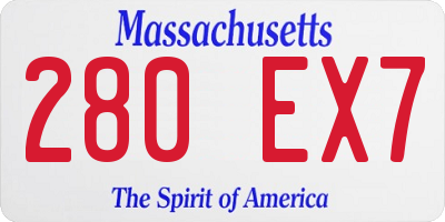 MA license plate 280EX7
