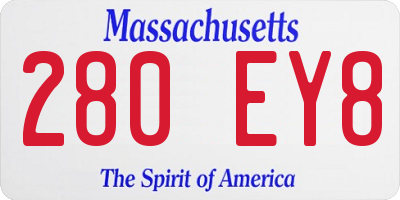 MA license plate 280EY8
