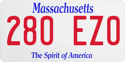 MA license plate 280EZ0