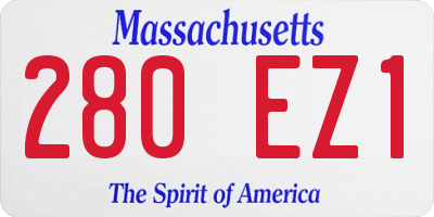 MA license plate 280EZ1