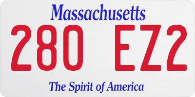 MA license plate 280EZ2
