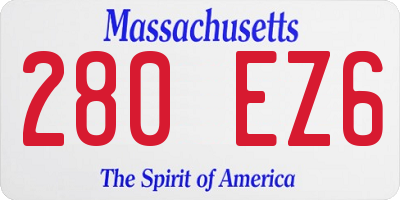 MA license plate 280EZ6