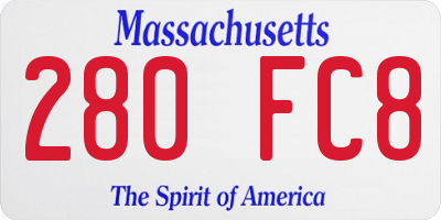 MA license plate 280FC8