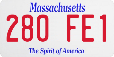 MA license plate 280FE1