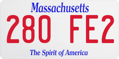 MA license plate 280FE2