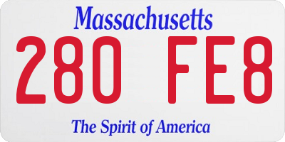 MA license plate 280FE8