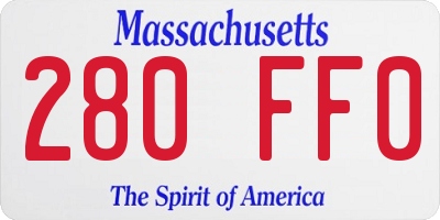 MA license plate 280FF0