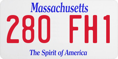 MA license plate 280FH1