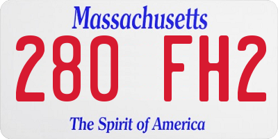 MA license plate 280FH2
