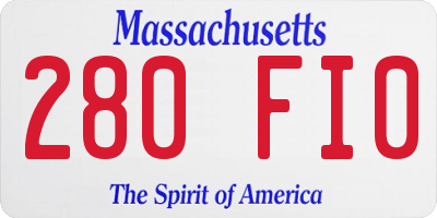 MA license plate 280FI0