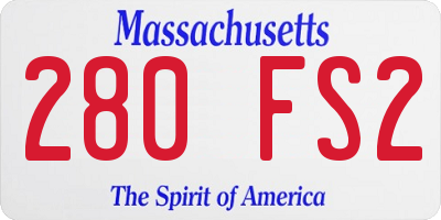MA license plate 280FS2