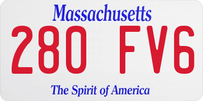 MA license plate 280FV6