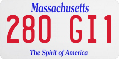 MA license plate 280GI1