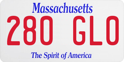 MA license plate 280GL0