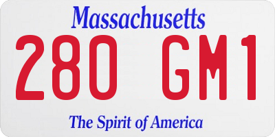 MA license plate 280GM1