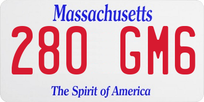 MA license plate 280GM6