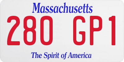 MA license plate 280GP1