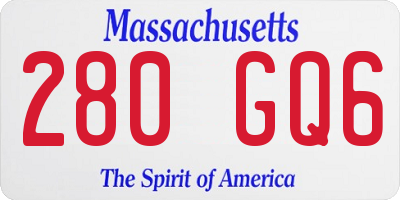 MA license plate 280GQ6