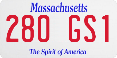 MA license plate 280GS1