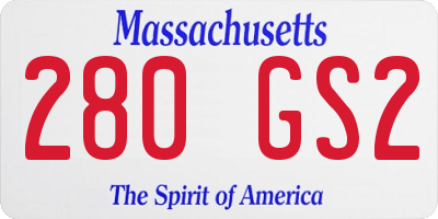 MA license plate 280GS2