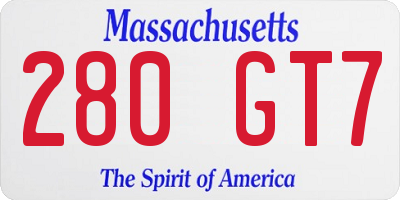 MA license plate 280GT7
