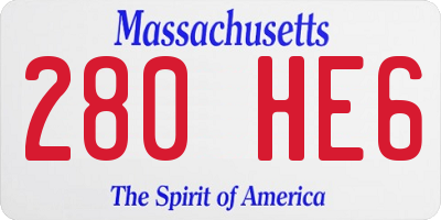 MA license plate 280HE6