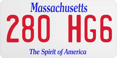 MA license plate 280HG6