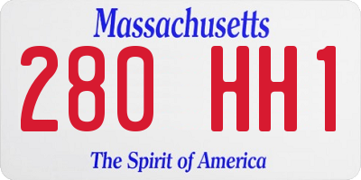 MA license plate 280HH1