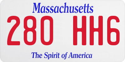 MA license plate 280HH6