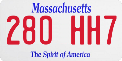 MA license plate 280HH7