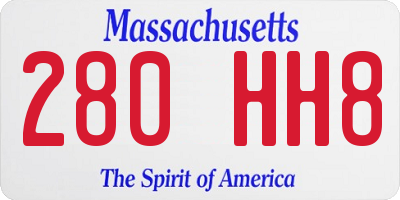 MA license plate 280HH8