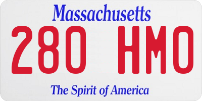 MA license plate 280HM0
