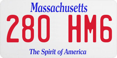 MA license plate 280HM6
